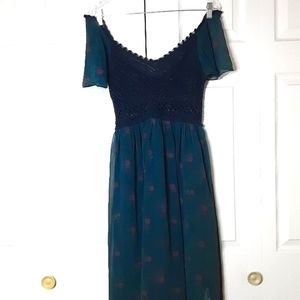 Free people, navy blue knit dress Size Small